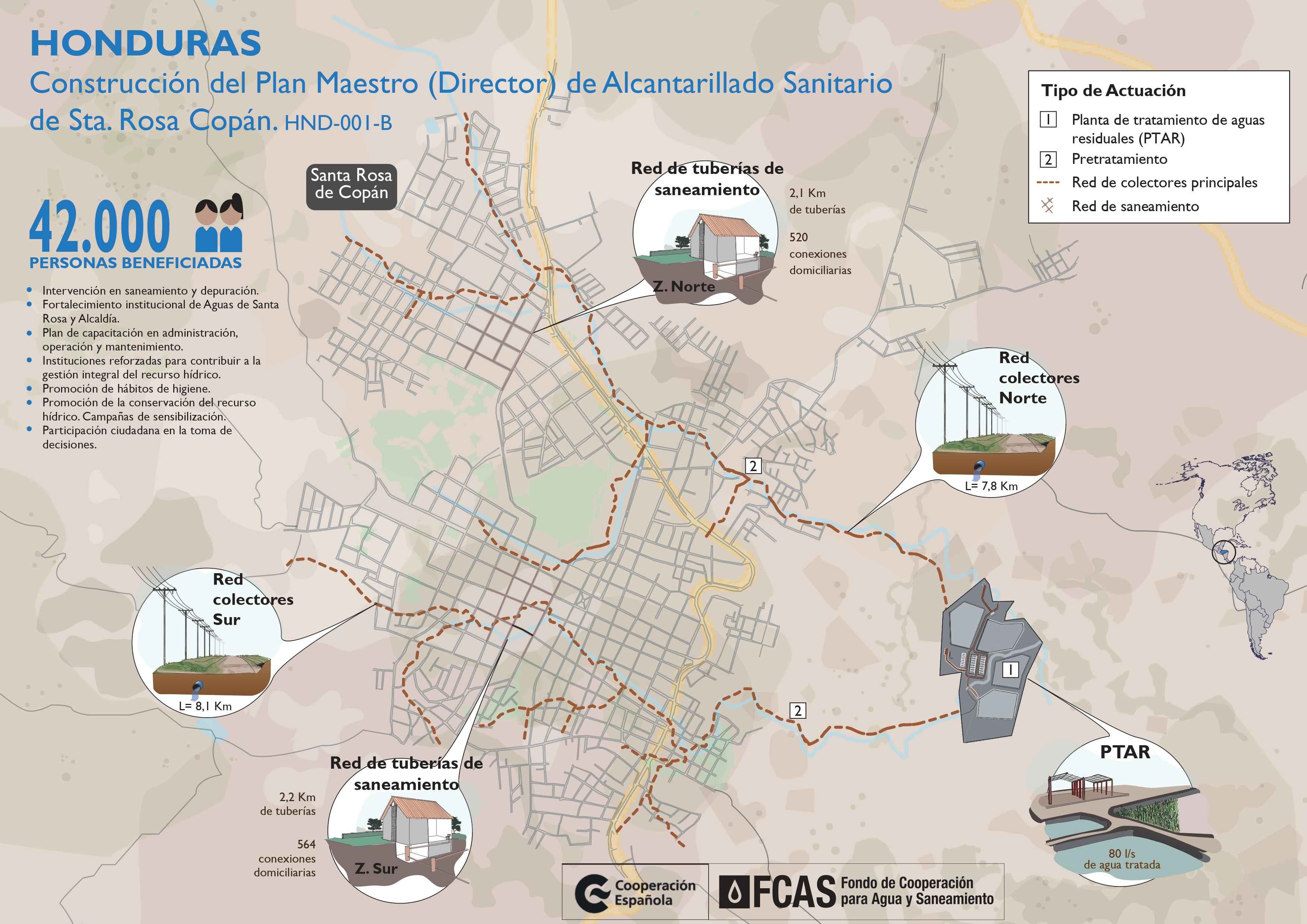  Más de 42,000 personas en Santa Rosa de Copán fueron beneficiadas con Programa de agua y saneamiento financiado con fondos de Cooperación Española