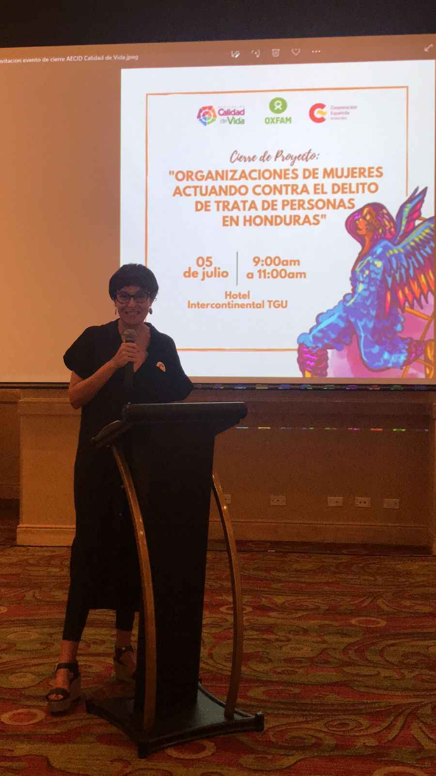 Cierre de proyecto dirigido a erradicar el delito de la trata de personas en Honduras