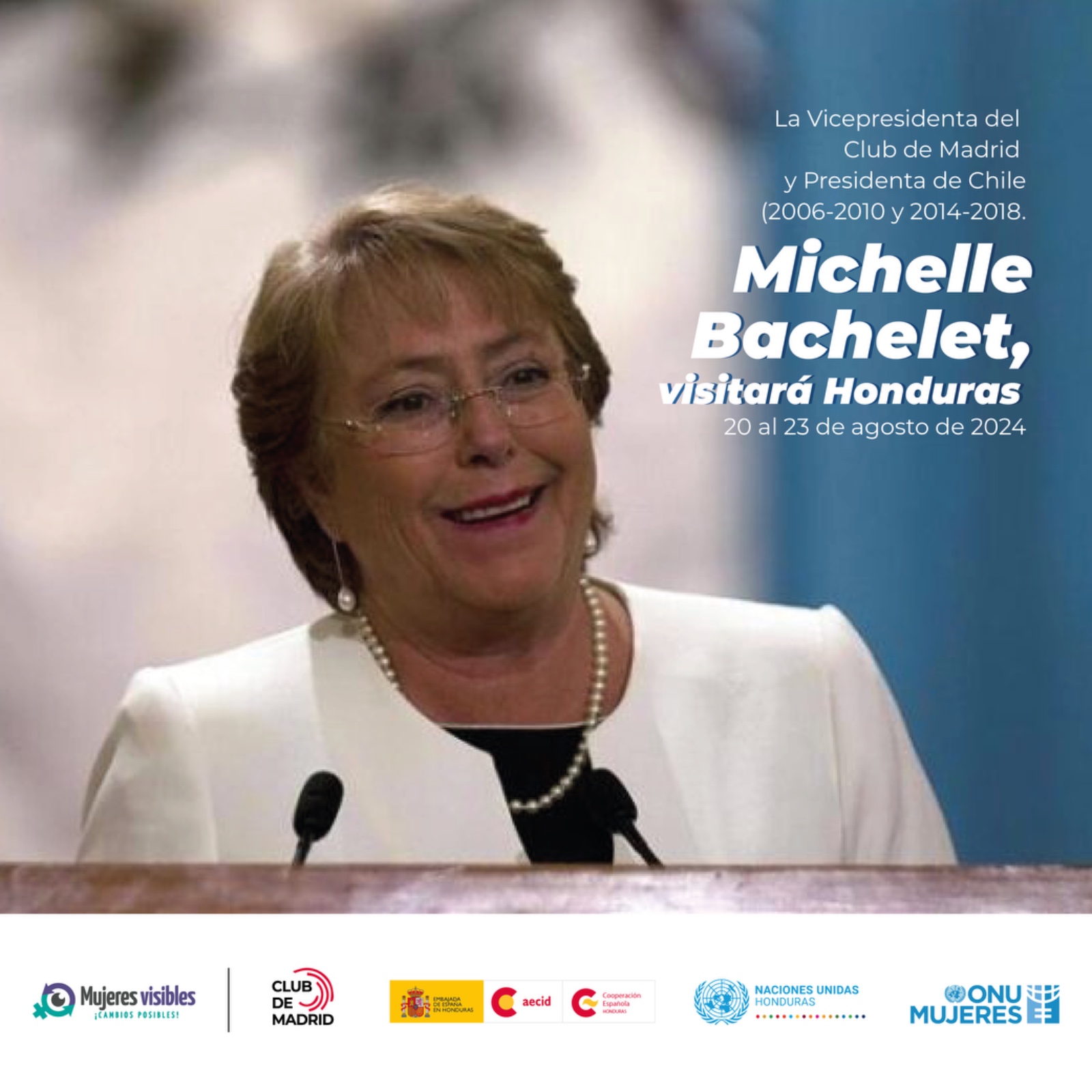 Michelle Bachelet visitará Honduras para fortalecer la participación política de las mujeres